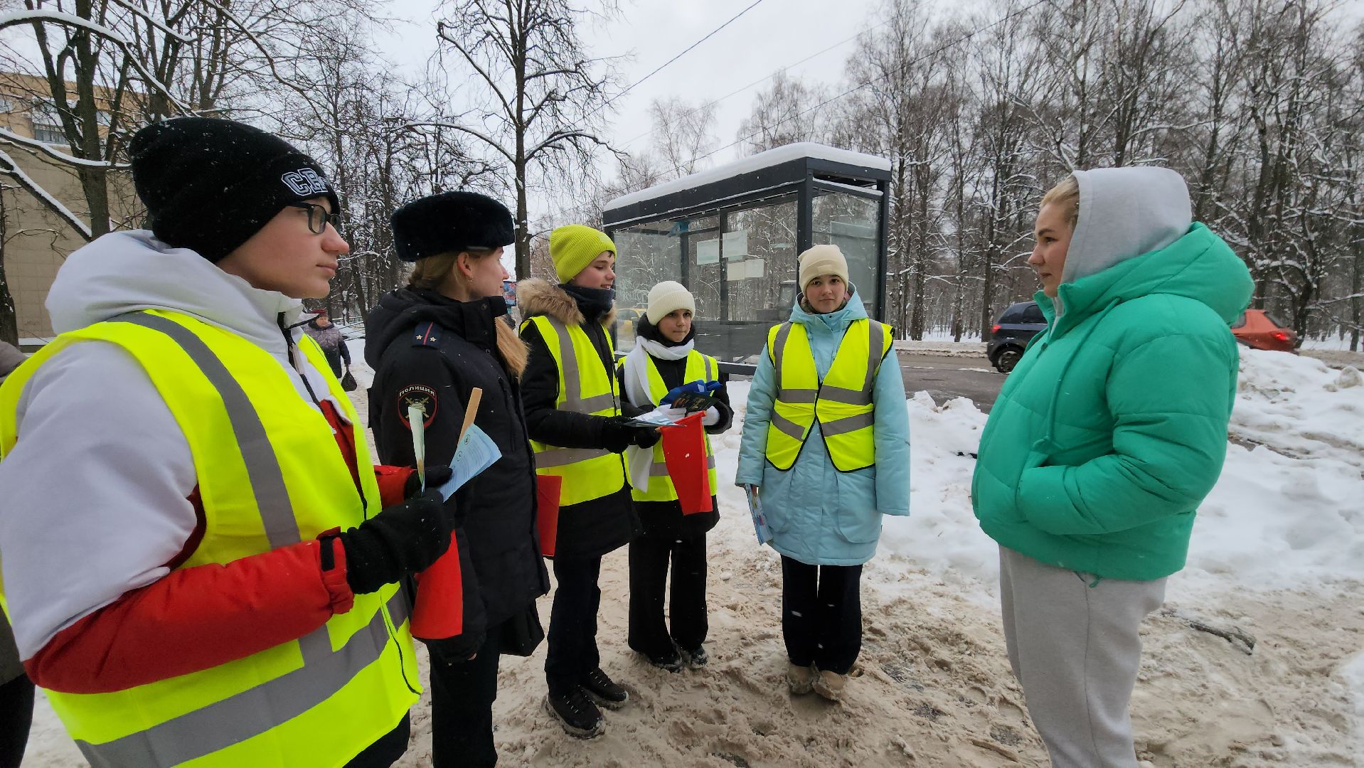 юид отряд, Лобня, Акция пешеходный переход, вертикалки,