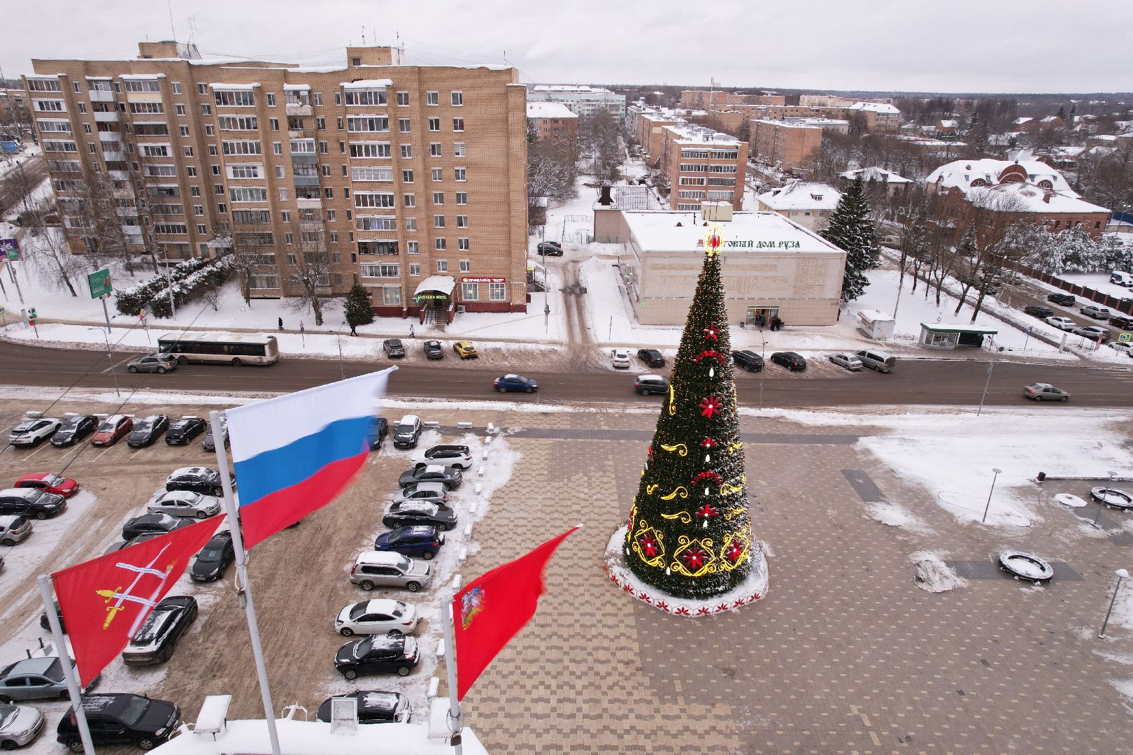 зима в подмосковье, зима в рузе, руза, новый год, украшение города к новому году, московская область, рузский городской округ, вертикалки,