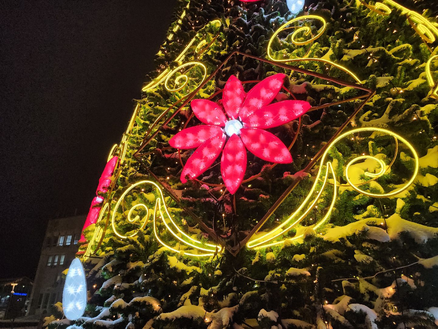 зима в подмосковье, зима в рузе, руза, новый год, украшение города к новому году, московская область, рузский городской округ, вертикалки,