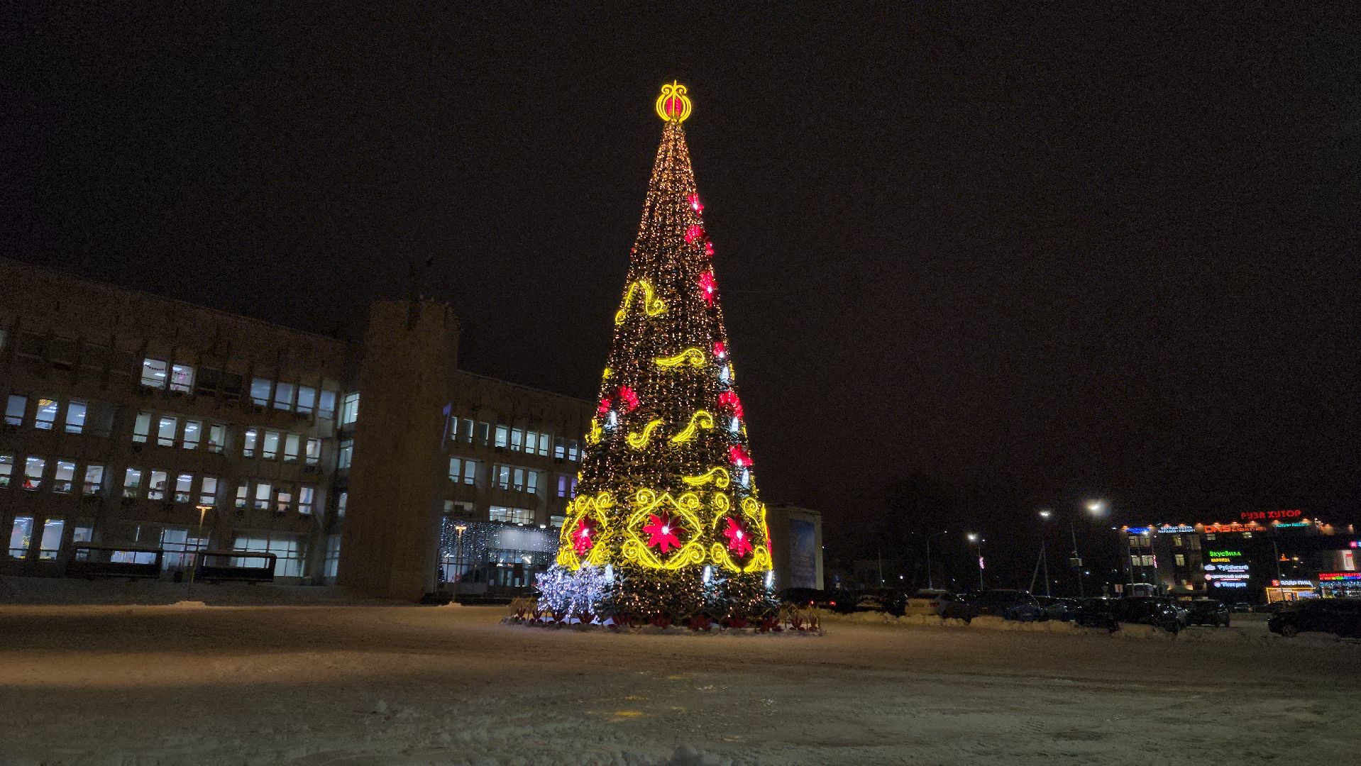 зима в подмосковье, зима в рузе, руза, новый год, украшение города к новому году, московская область, рузский городской округ, вертикалки,