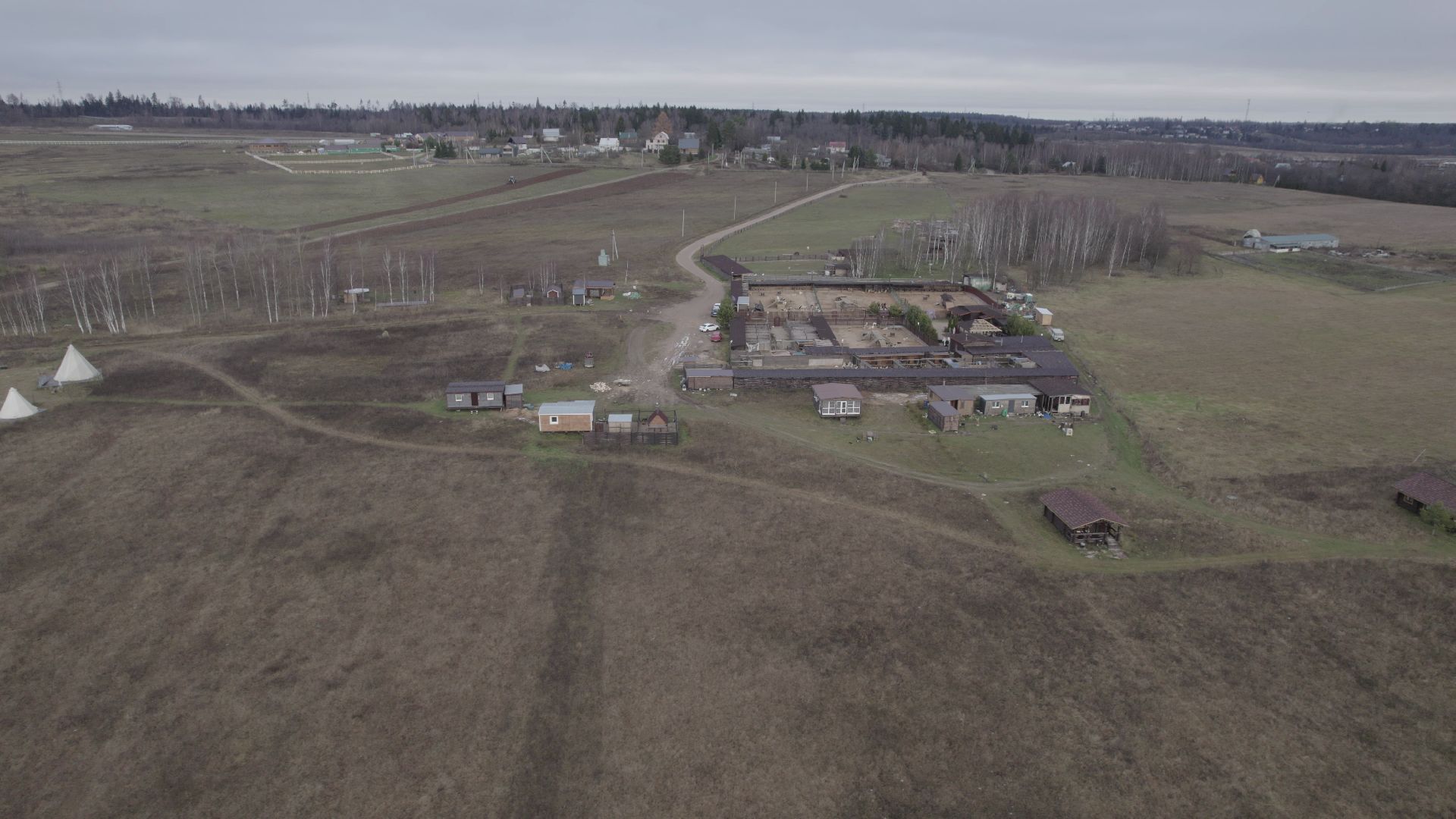 видео с коптера, руза, питомник,