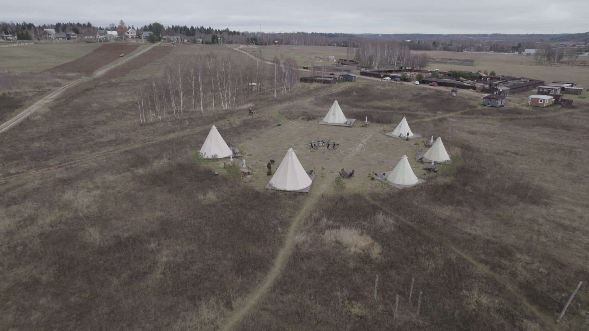видео с коптера, руза, питомник,