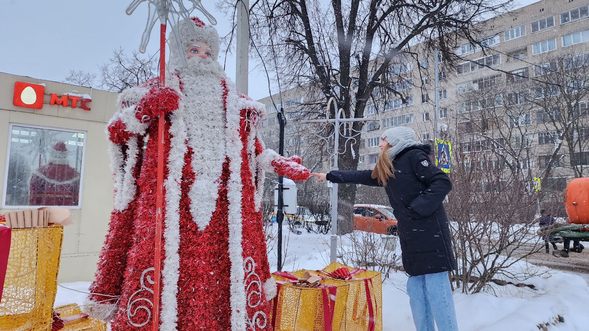 новый год, инсталляция, истра, дед мороз, вертикалки,