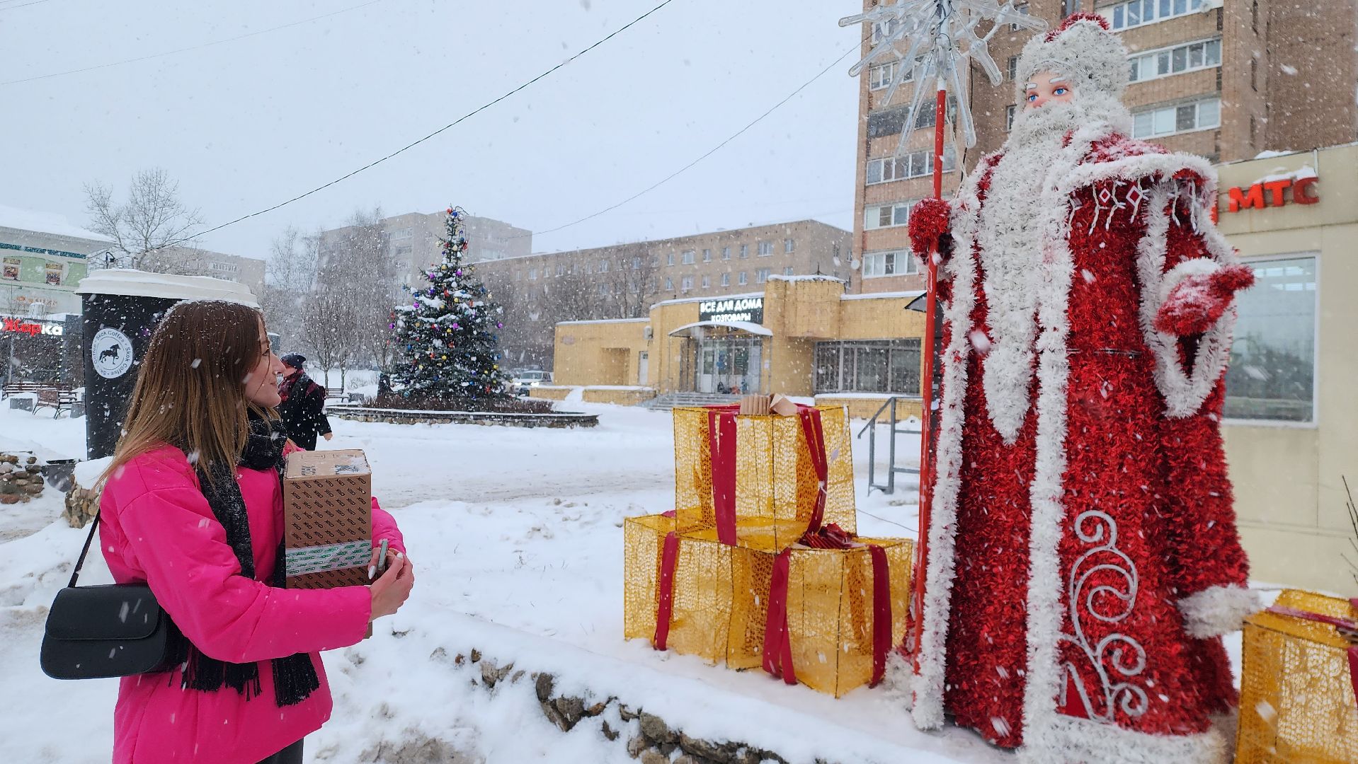 новый год, инсталляция, истра, дед мороз, вертикалки,