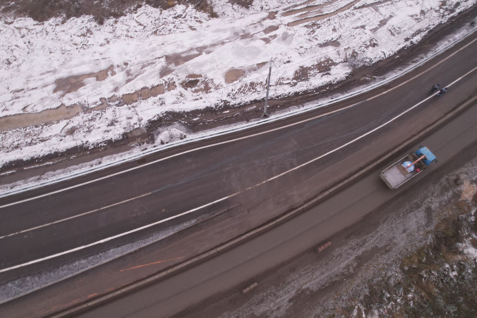 видео с коптера, дороги, строительство,