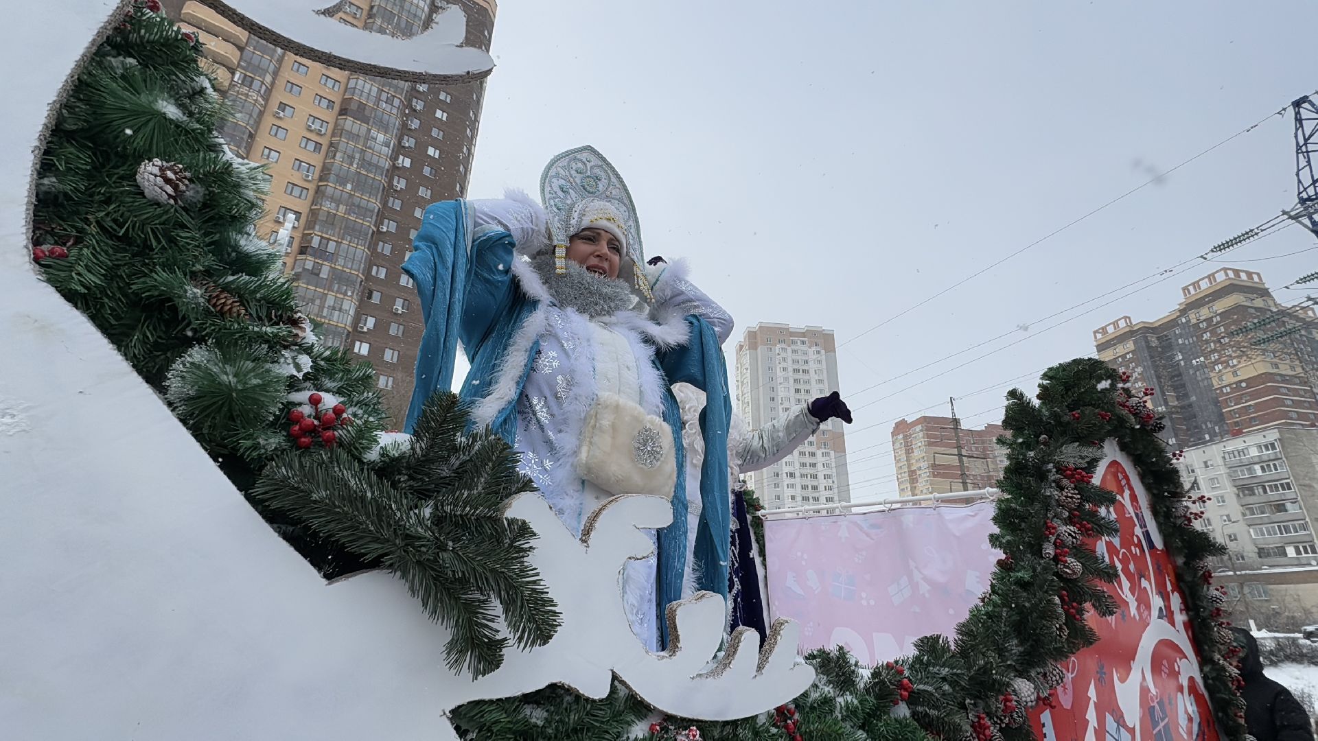 Одинцово, Сани деда мороза, почта деда мороза, вертикалка, вертикальное видео