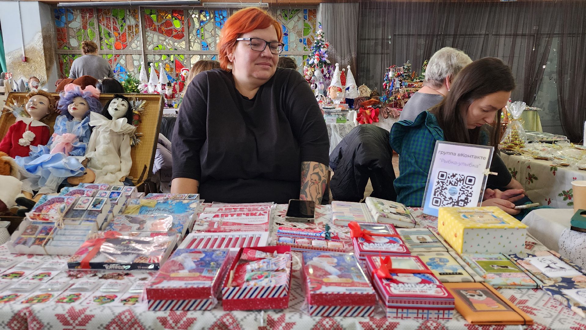 новогодняя ярмарка, ярмарка-продажа, клуб рукодельниц, Старая Купавна, Богородский городской округ, вертикалки