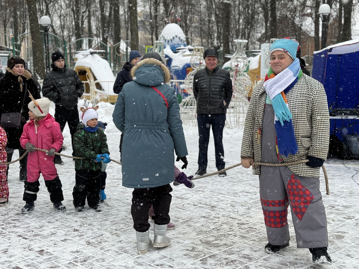 зима в подмомсковье, парки баранки, клоун Алекс, самоварная станция,Новогодняя ярмарка,праздничное мероприятие,