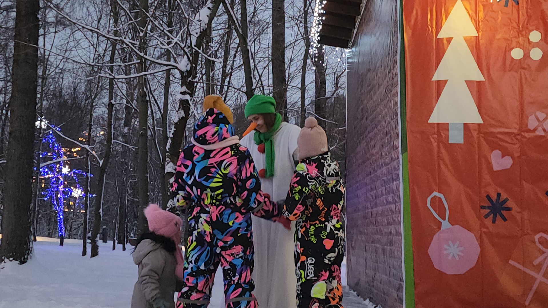 зима в подмосковье, Парк, вертикалки,