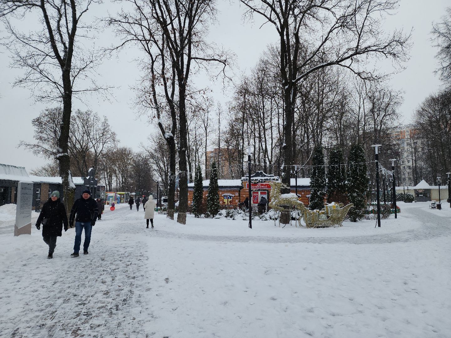 подольск, парк имени талалихина, парки баранки, зима в подмосковье,