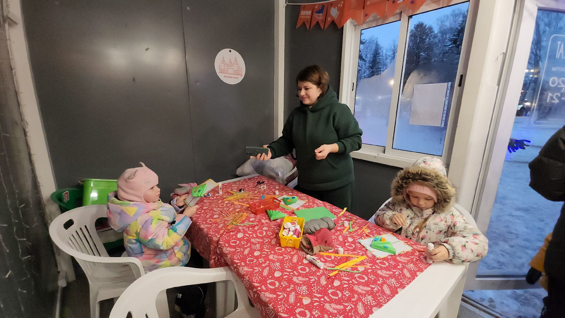 вертикалки, пушкино, мастер класс, дети, аппликация, новогоднее настроение, новый год, дети и родители,