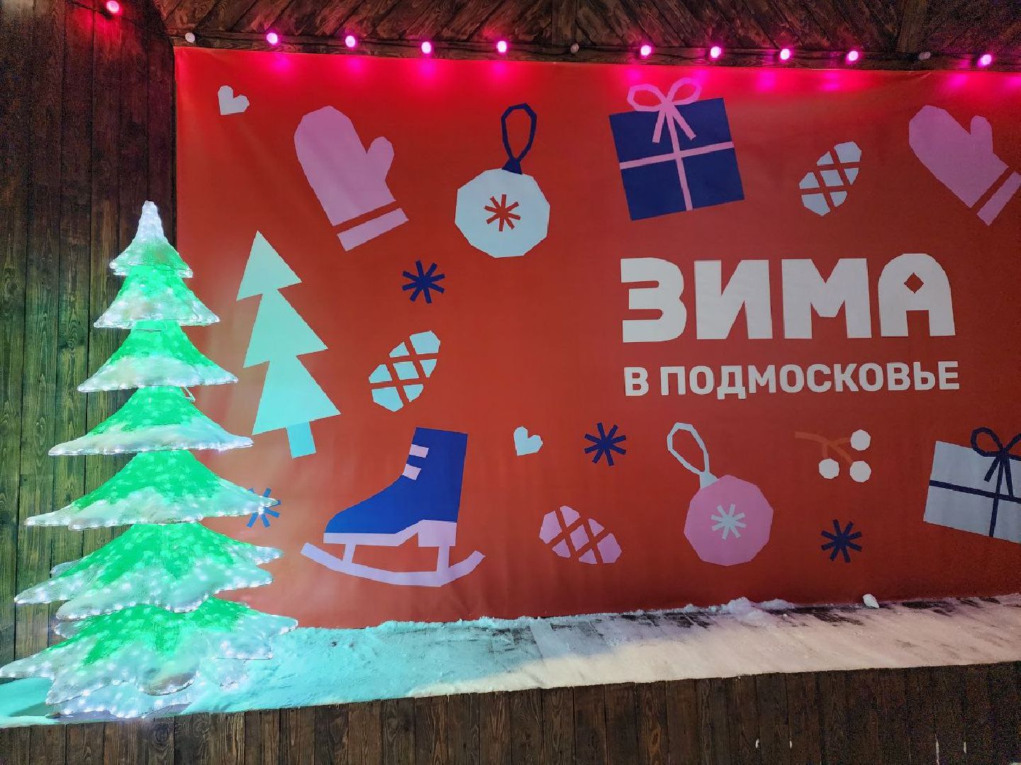 Солнечногорск, Городской парк, Жители, Озеро, Иллюминация, вертикалки