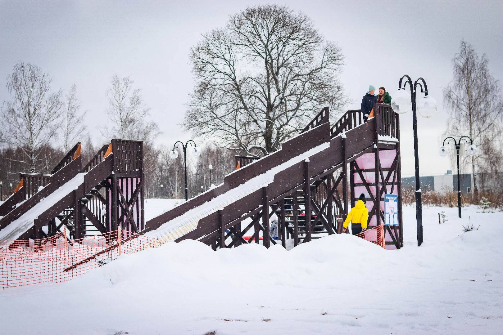 Клин, общество, тюбинговые горки, ВЕРТИКАЛКИ, зима в подмосковье,