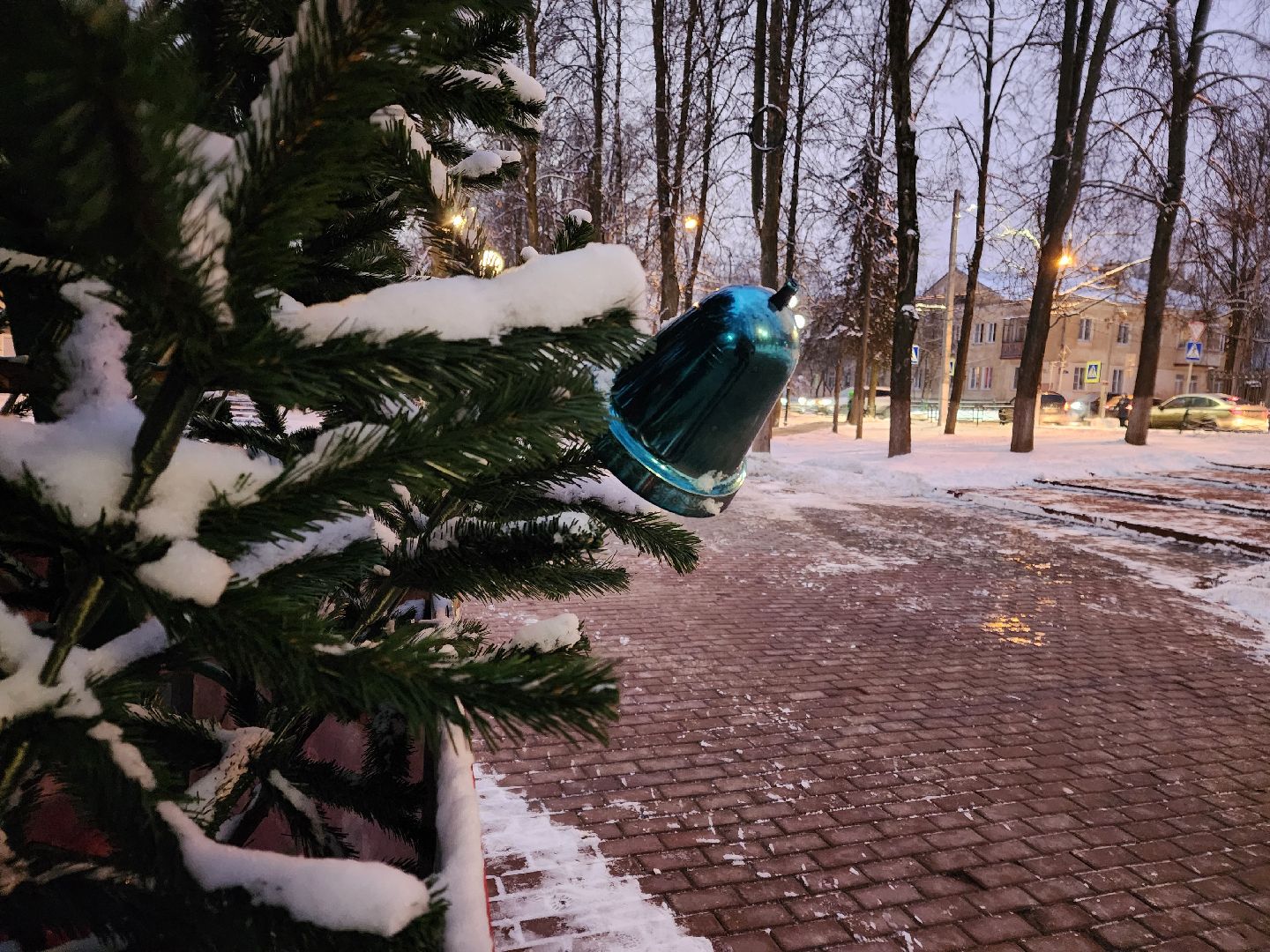 Чехов, сквер Ветеранов, новогодняя елка, подготовка к Новому году, проект губернатора московской области, Зима в Подмосковье, благоустройство, формирование комфортной городской среды, вертикалки,