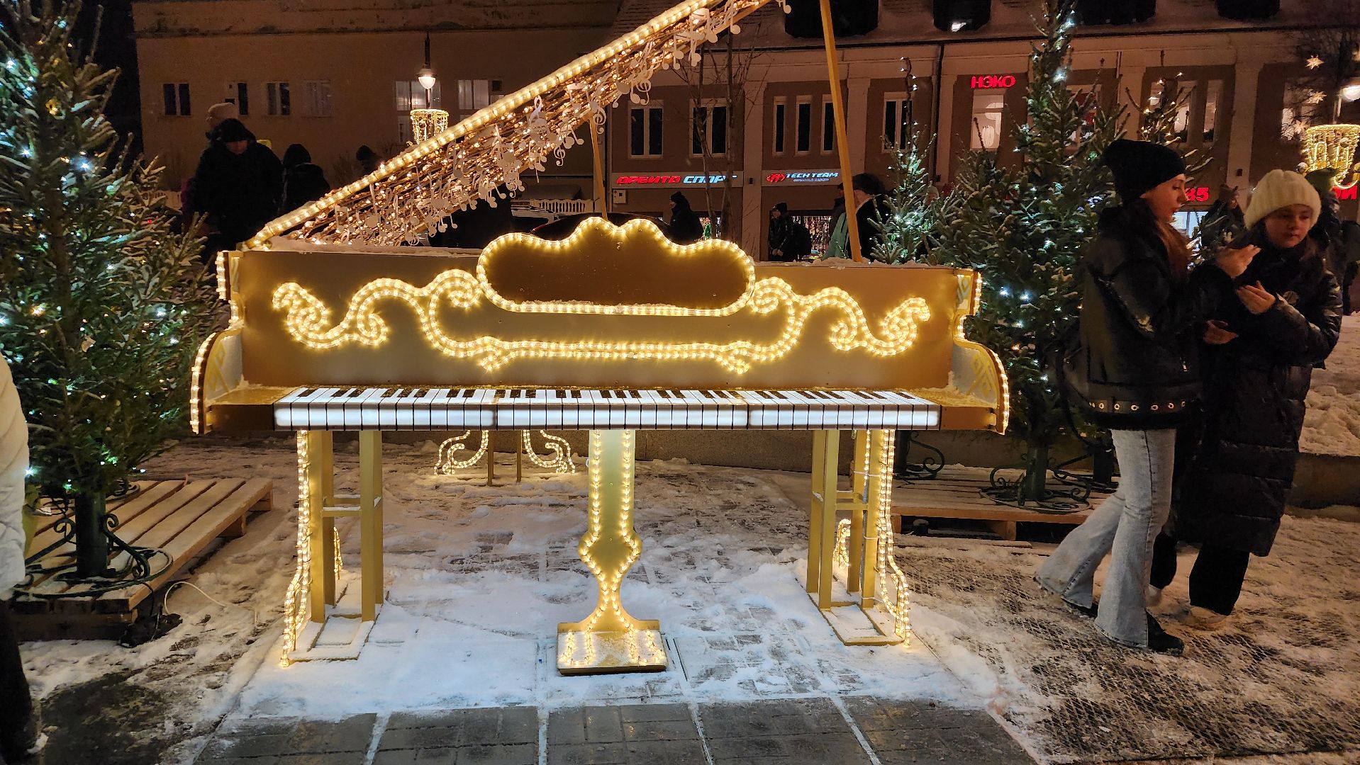 украшение города, новогодняя иллюминация, Фонтанная площадь, Ногинск, Богородский городской округ, вертикалки