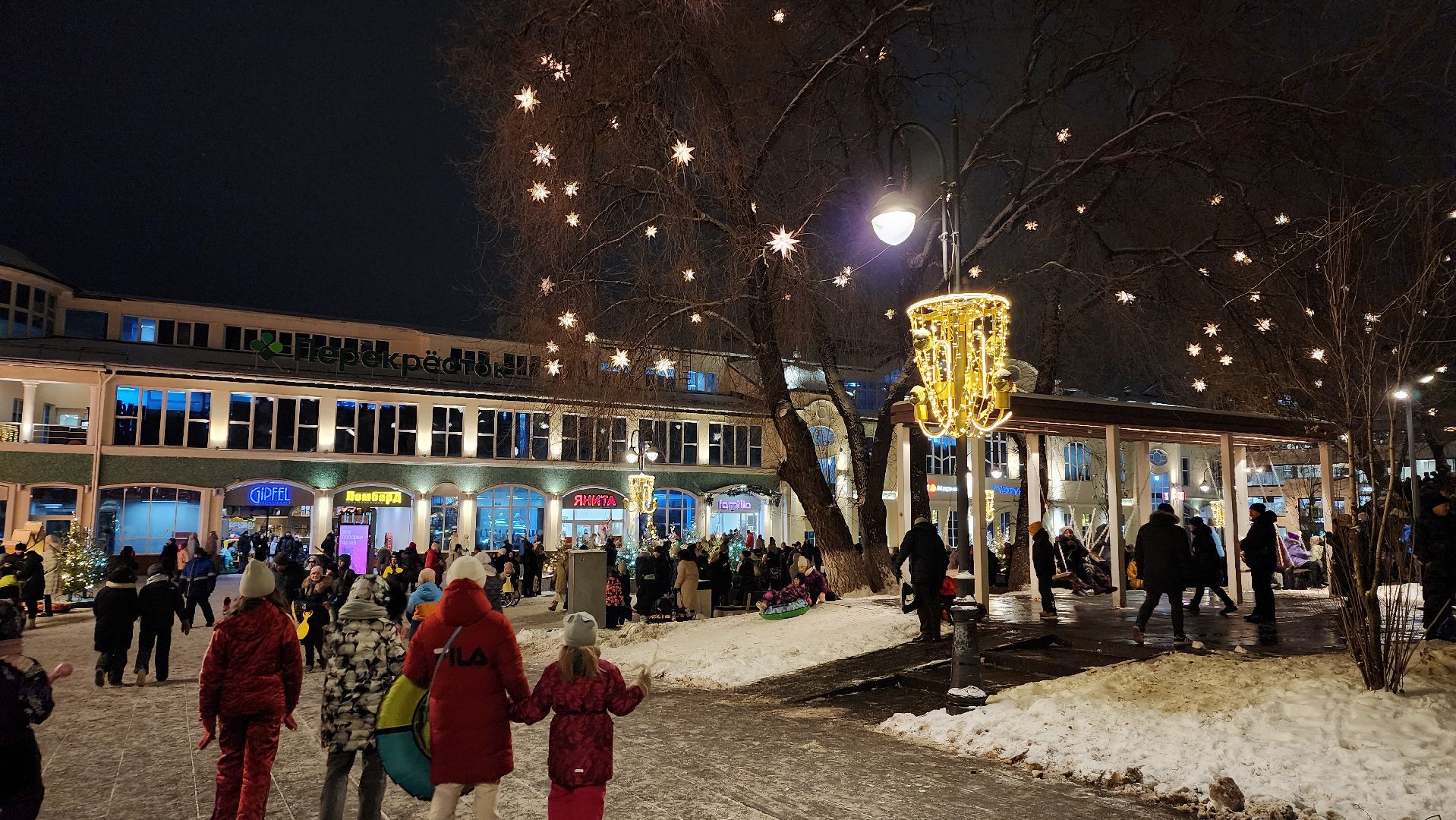 украшение города, новогодняя иллюминация, Фонтанная площадь, Ногинск, Богородский городской округ, вертикалки