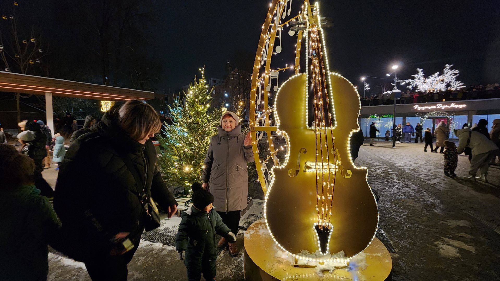украшение города, новогодняя иллюминация, Фонтанная площадь, Ногинск, Богородский городской округ, вертикалки