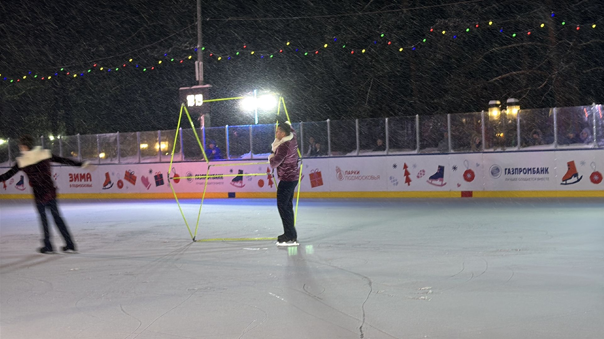 одинцовский парк культуры спорта и отдыха, ледовое шоу, зима в Подмосковье, вертикалка, вертикальное видео,
