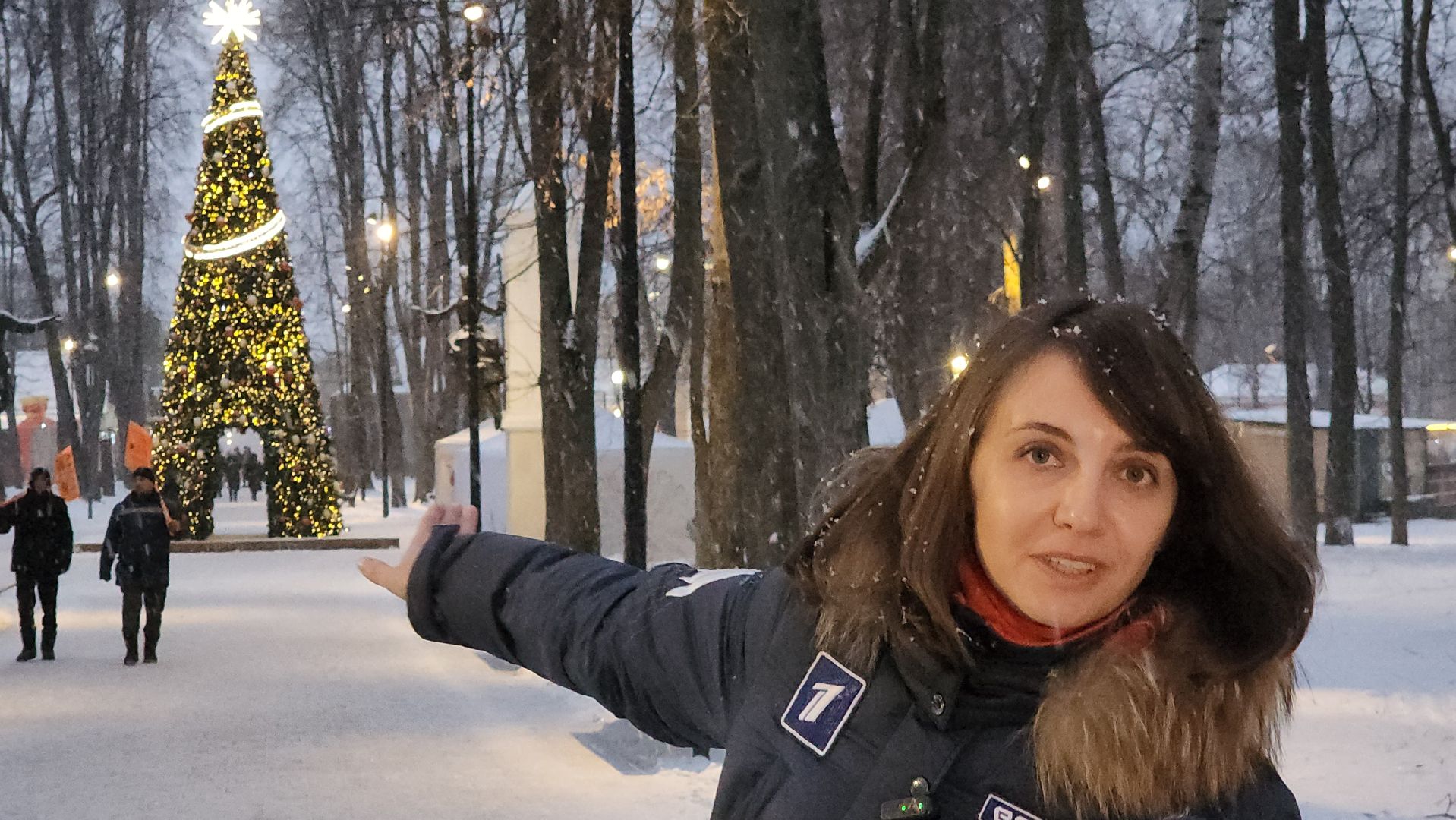 серпухов, юлия молостова, первый канал, программа доброе утро, парк имени олега степанова, портал желаний, новогодняя елка,