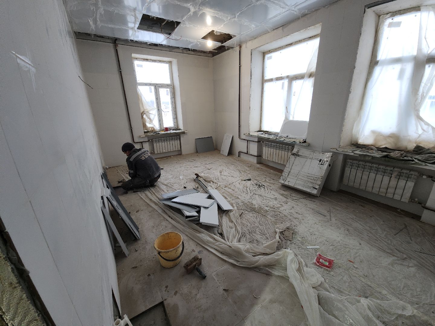 ремонт поликлиники, руза, рузский городской округ, здравоохранение, медицина, капитальныей ремонт, московская область, вертикалки,