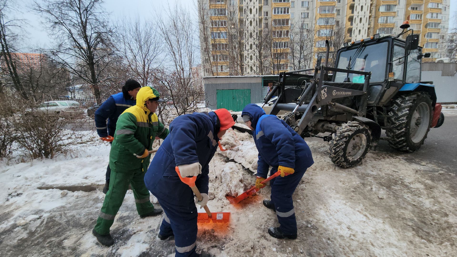 люберцы, уборка снега, управляющая компания, спецтехника, вертикалка,
