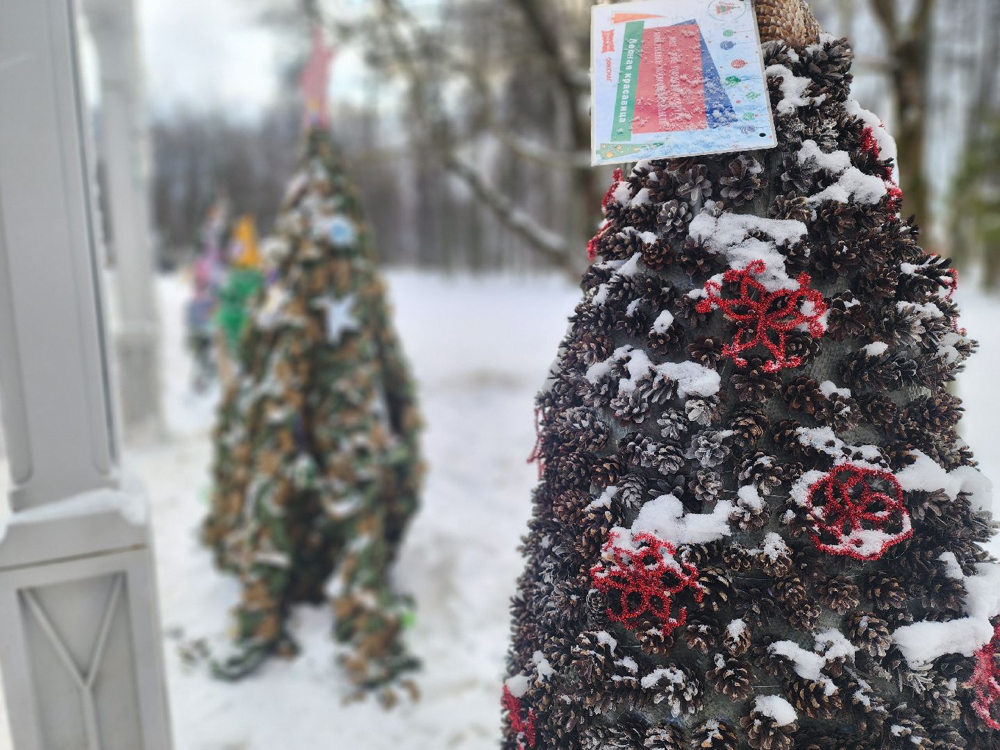 воскресенск, парк кривякино, чудные елки, вертикалки, новый год, зима в подмосковье,