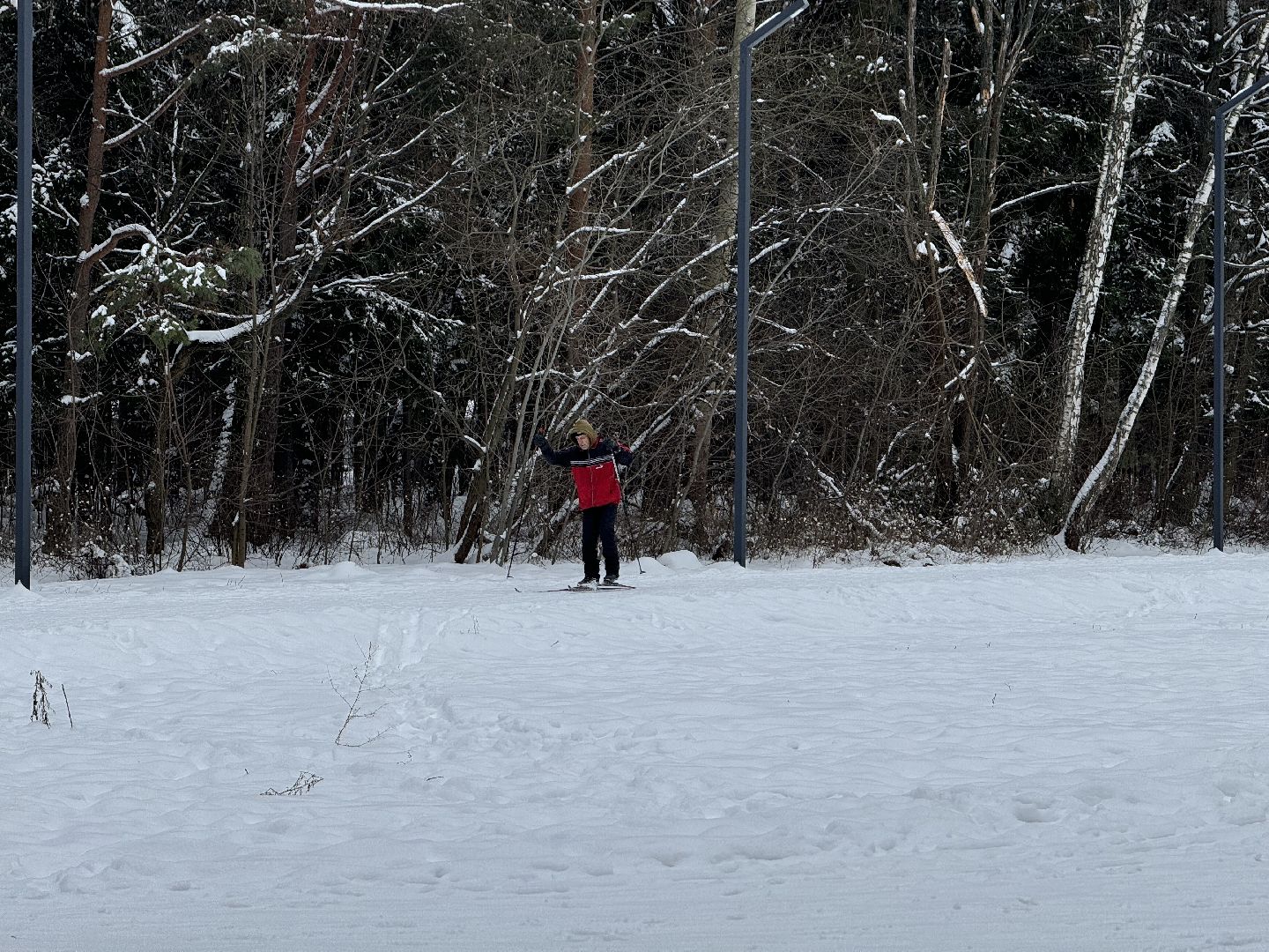 зима в подмомсковье, зима в парках, Лыжные трассы, лыжная база, прокат лыж,Парк Апаринки,