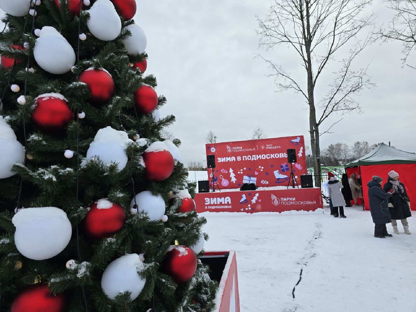 можайск, можайский городской округ, подмосковье, парк ривьера, городской парк, новый год, украшение парка, зима в подмосковье, праздник, благоустройство, вертикалки,