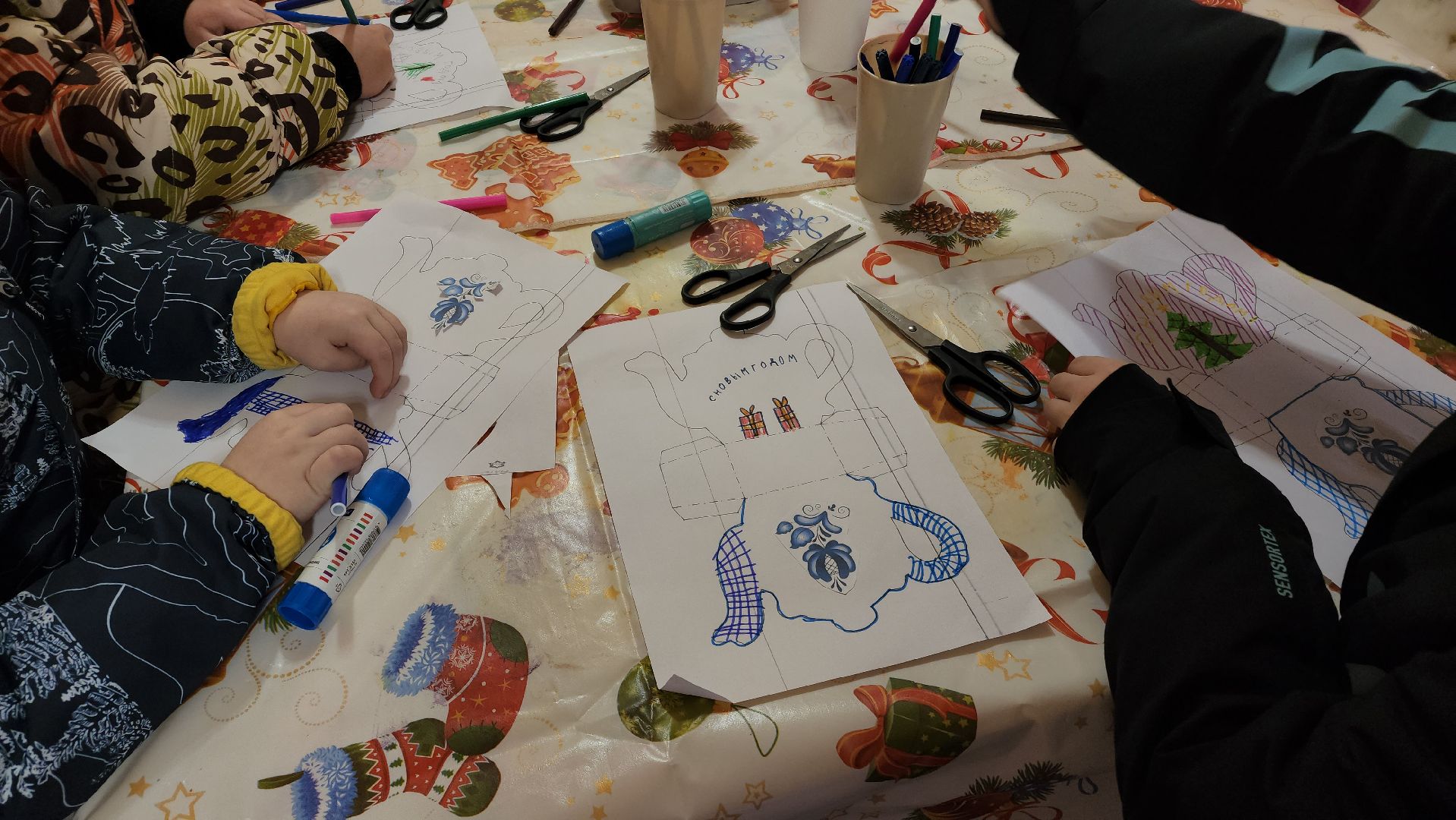 Дети, мастер класс, новый год, вертикалки,