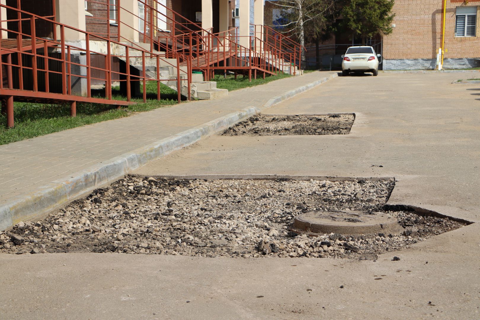 Серебряные Пруды, ямочный ремонт