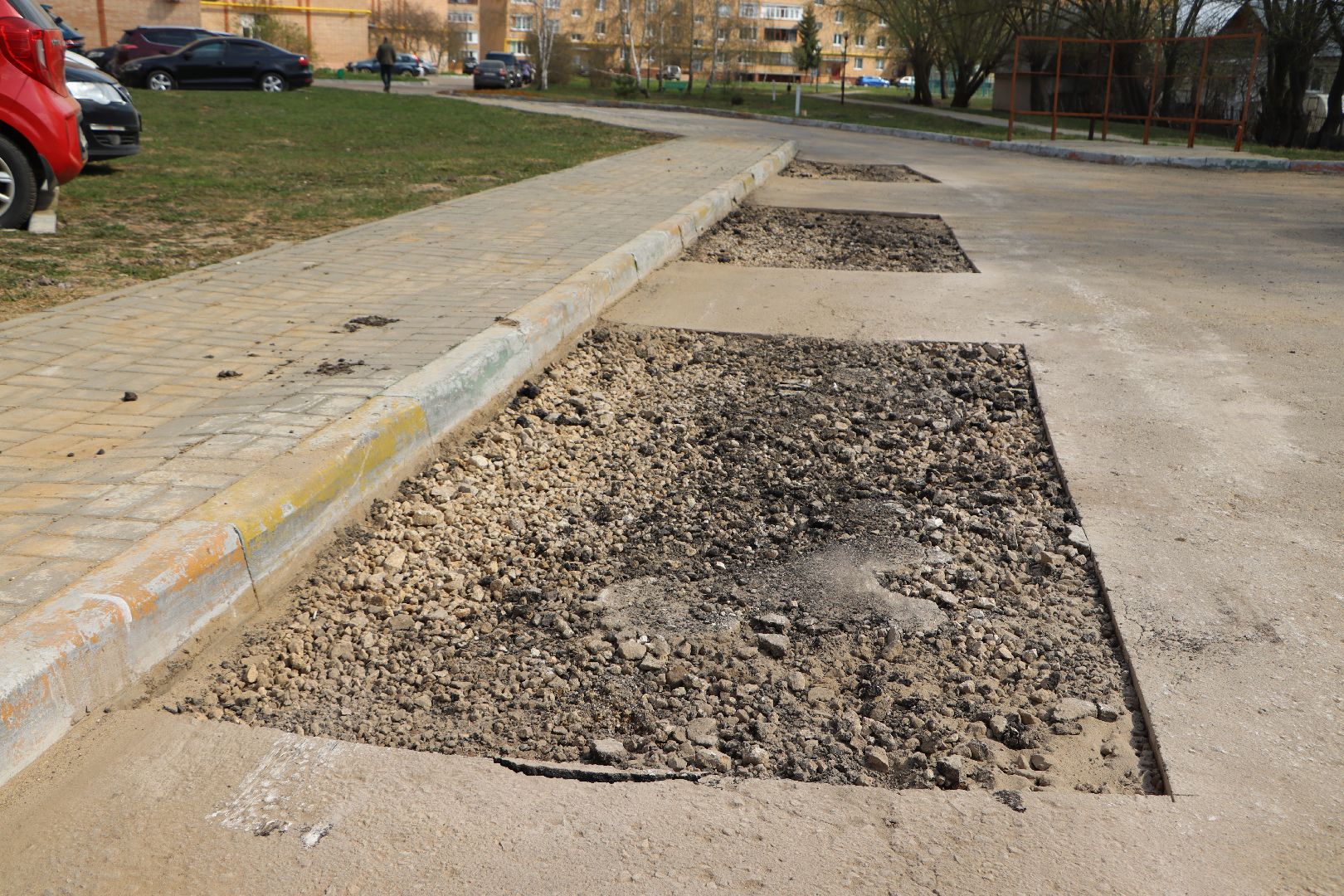 Серебряные Пруды, ямочный ремонт