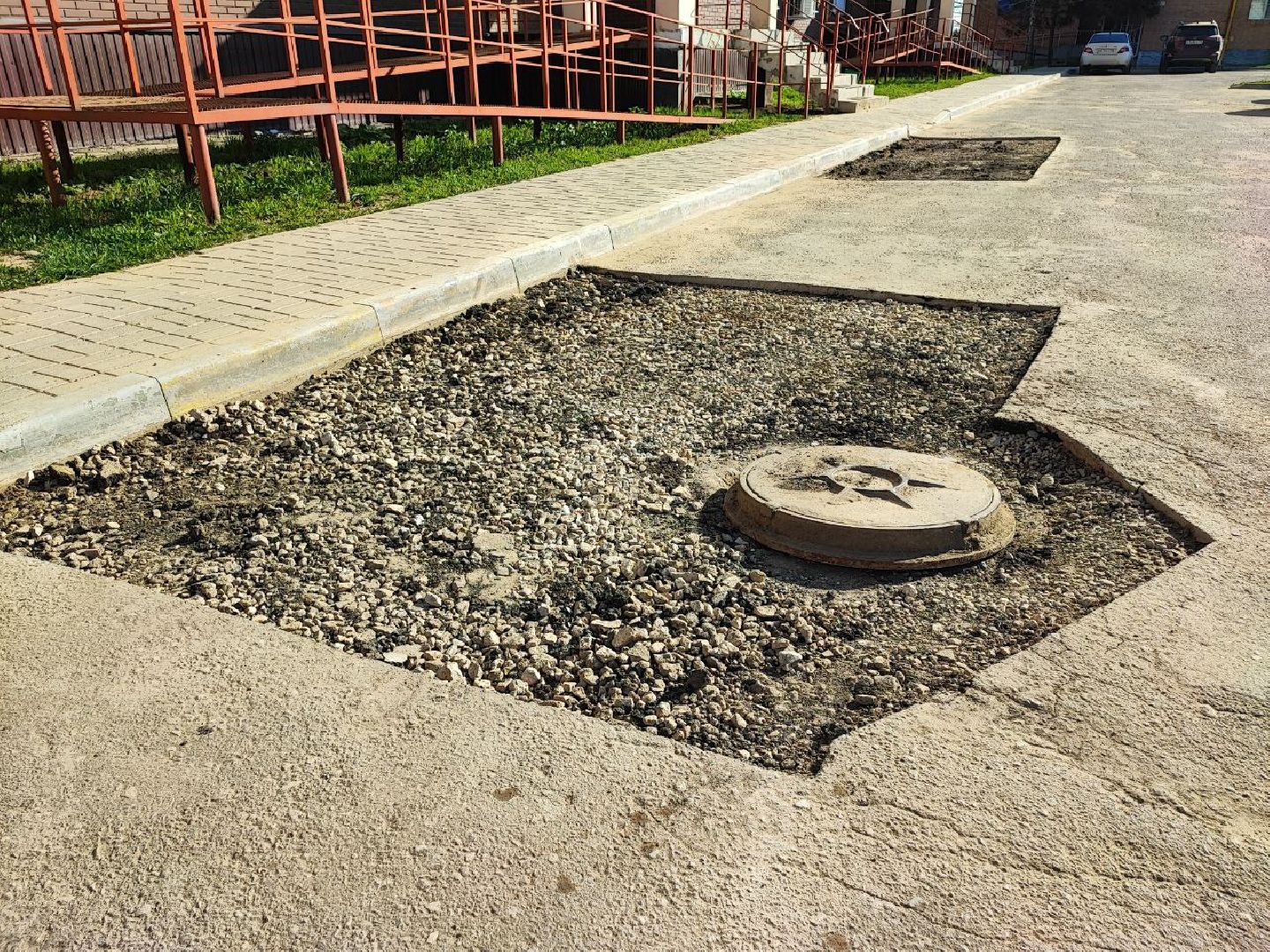 Серебряные Пруды, ямочный ремонт