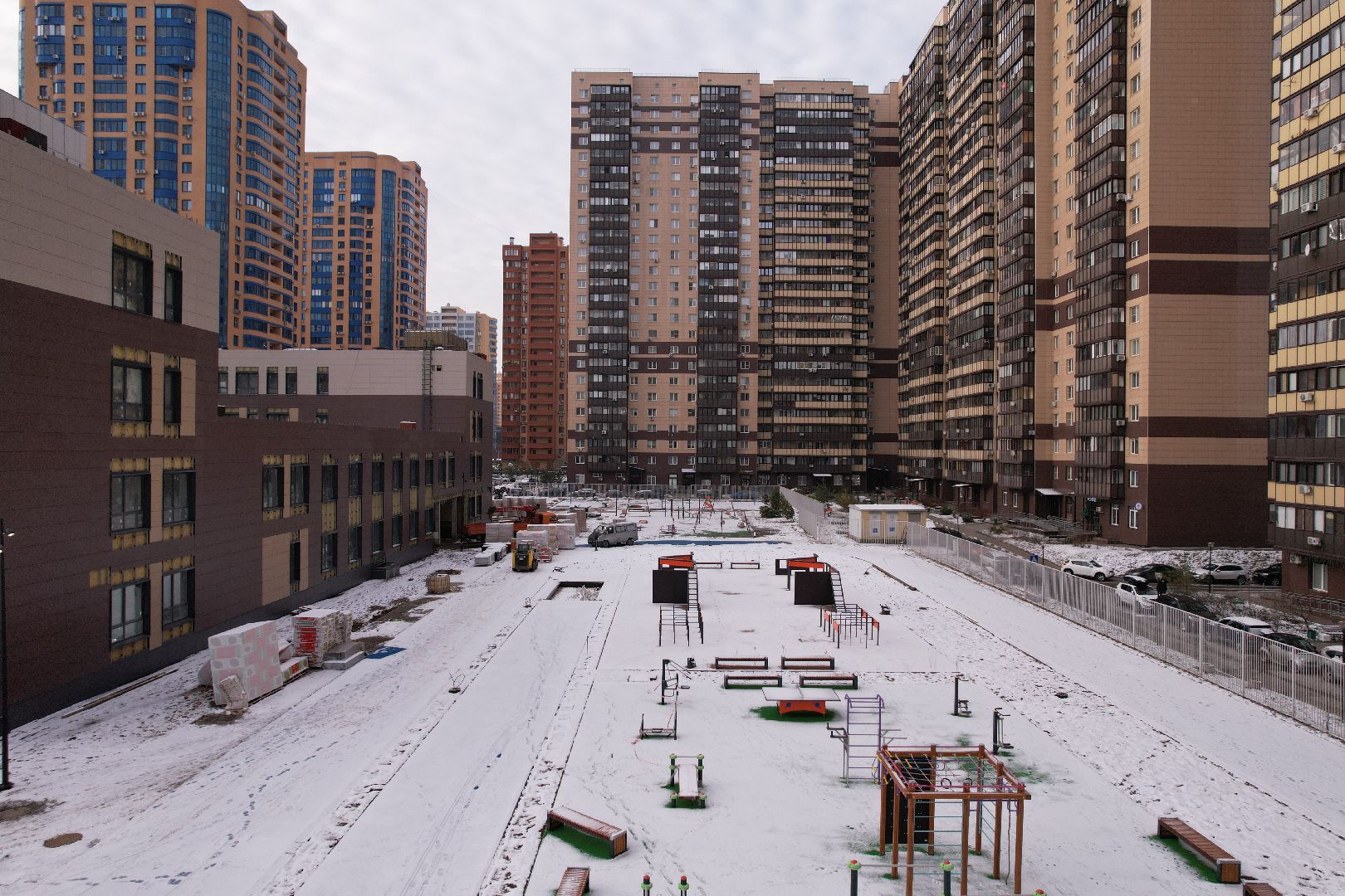 видео с коптера, школа, реутов,