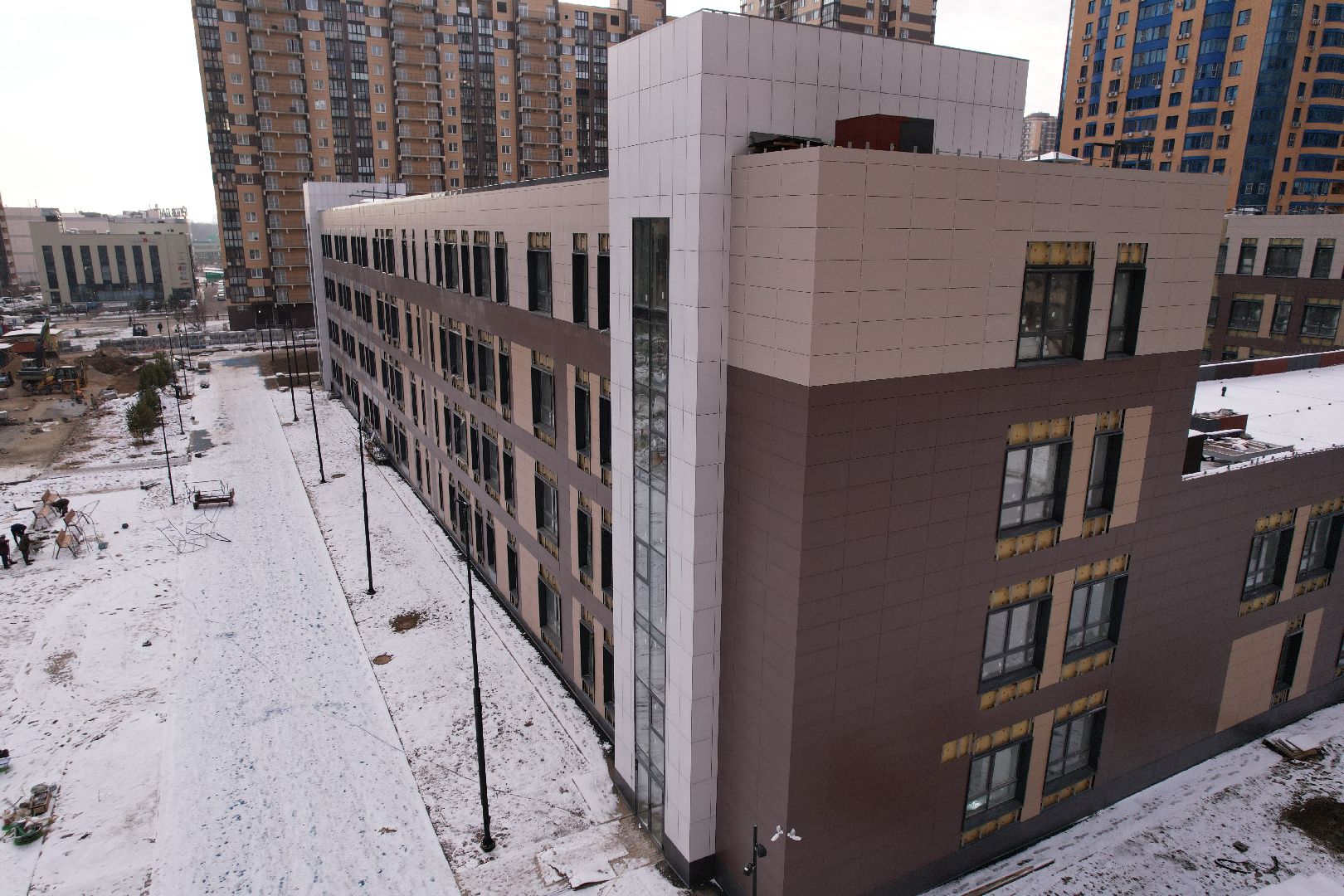 видео с коптера, школа, реутов,