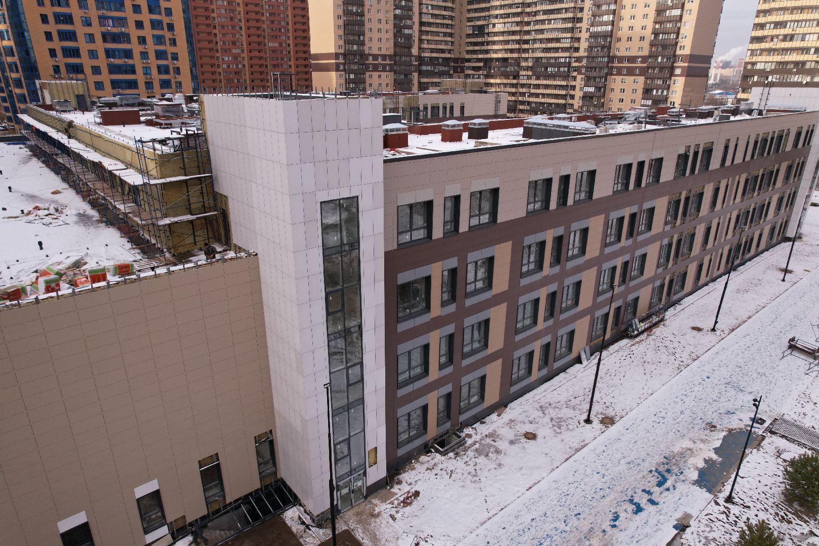 видео с коптера, школа, реутов,