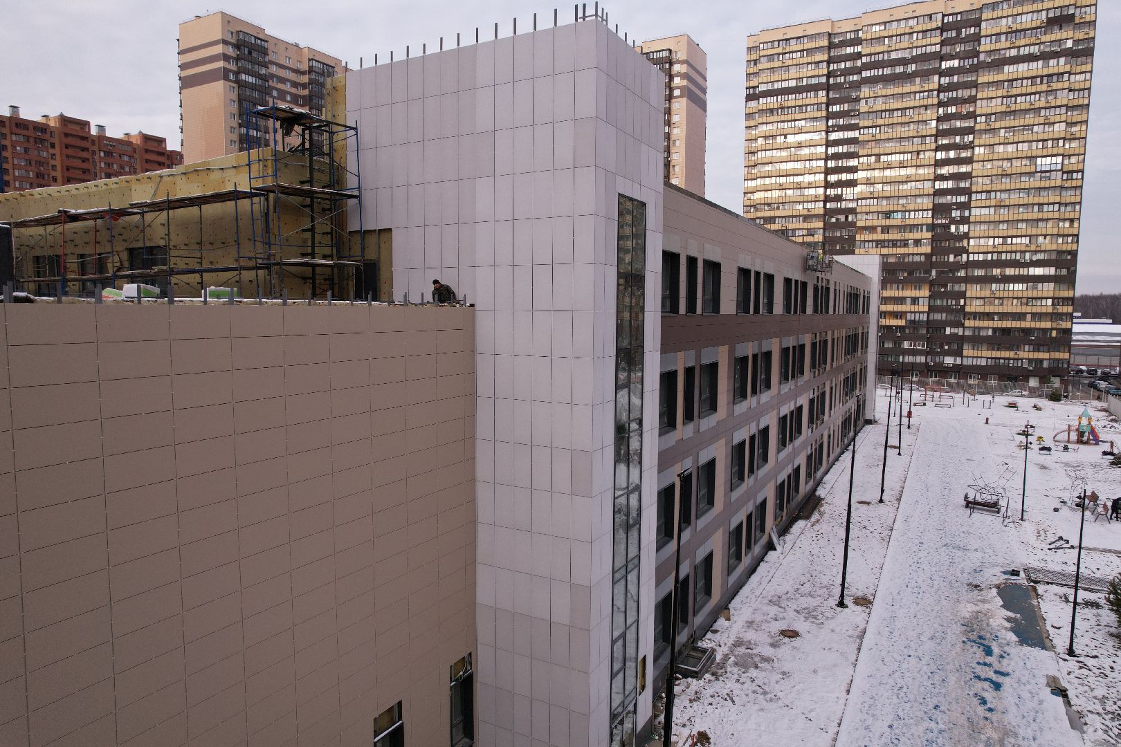 видео с коптера, школа, реутов,