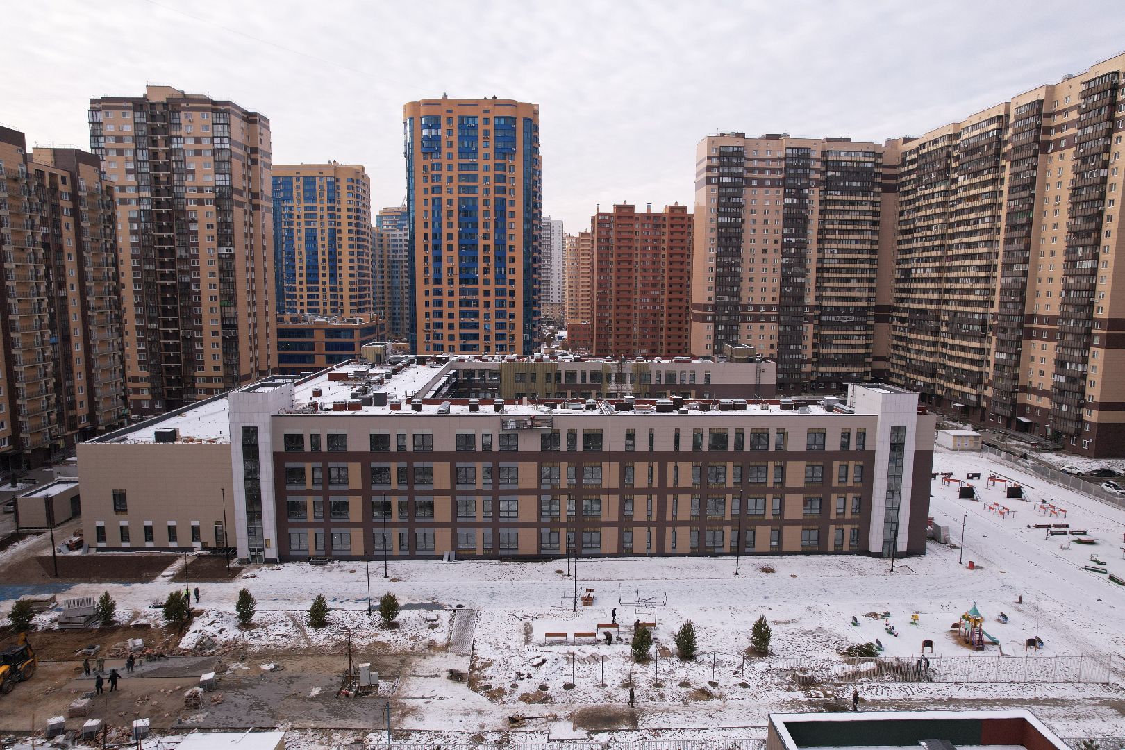 видео с коптера, школа, реутов,