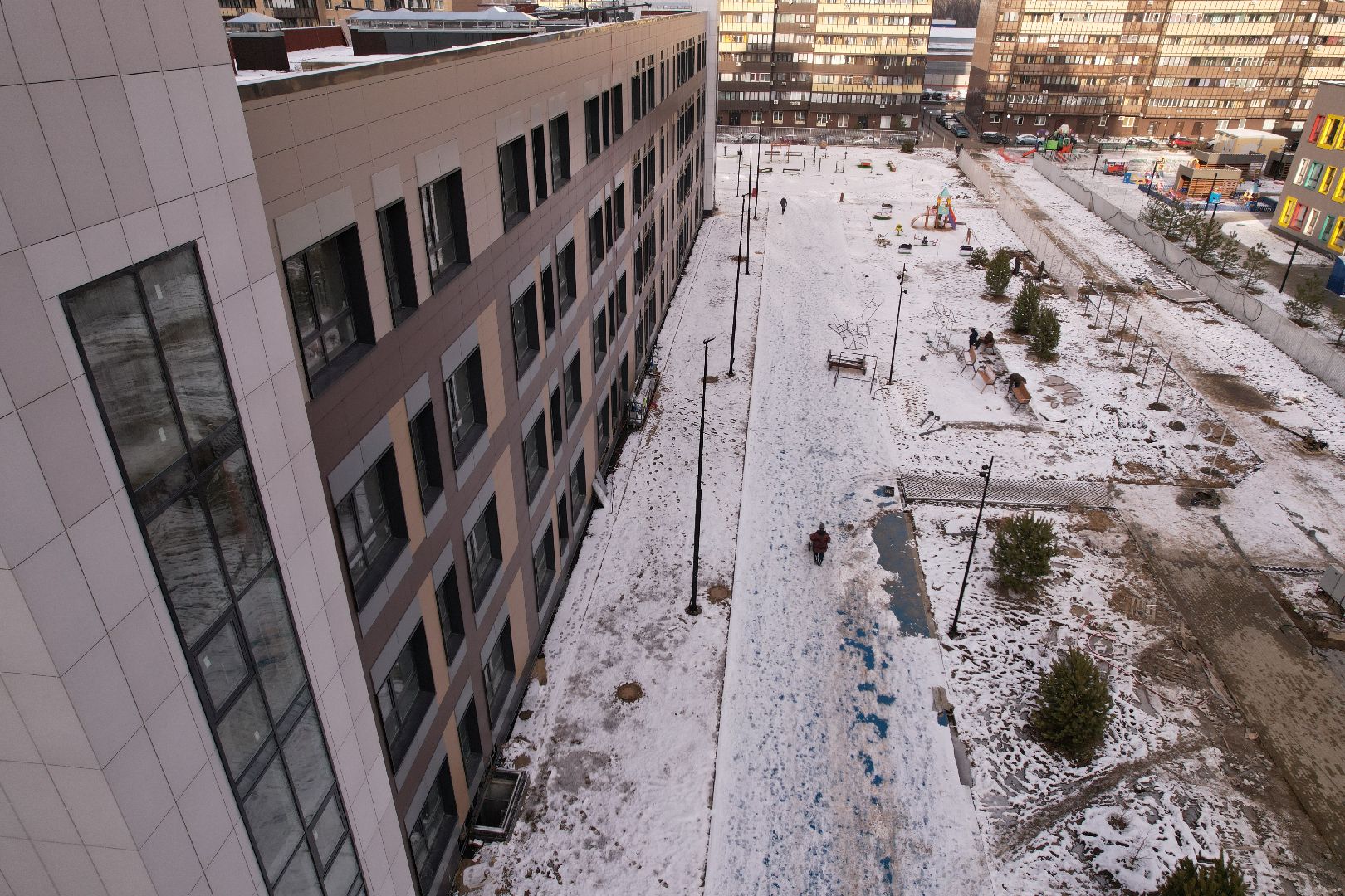 видео с коптера, школа, реутов,