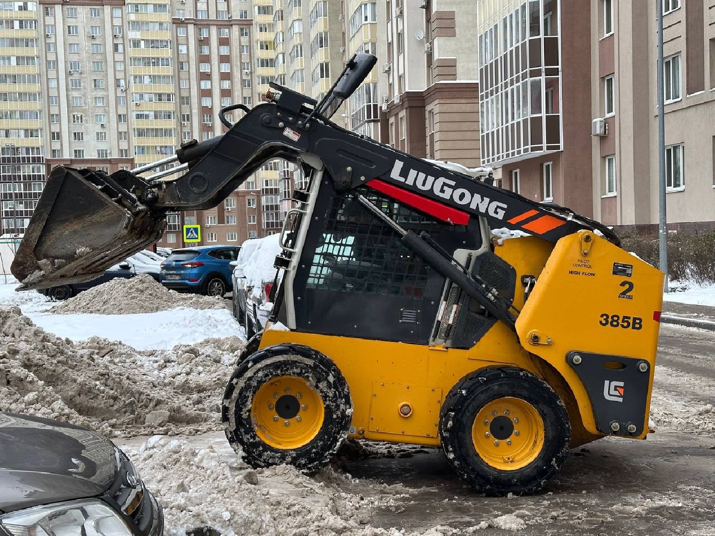 снегопад, уборка снега, коммунальная служба,