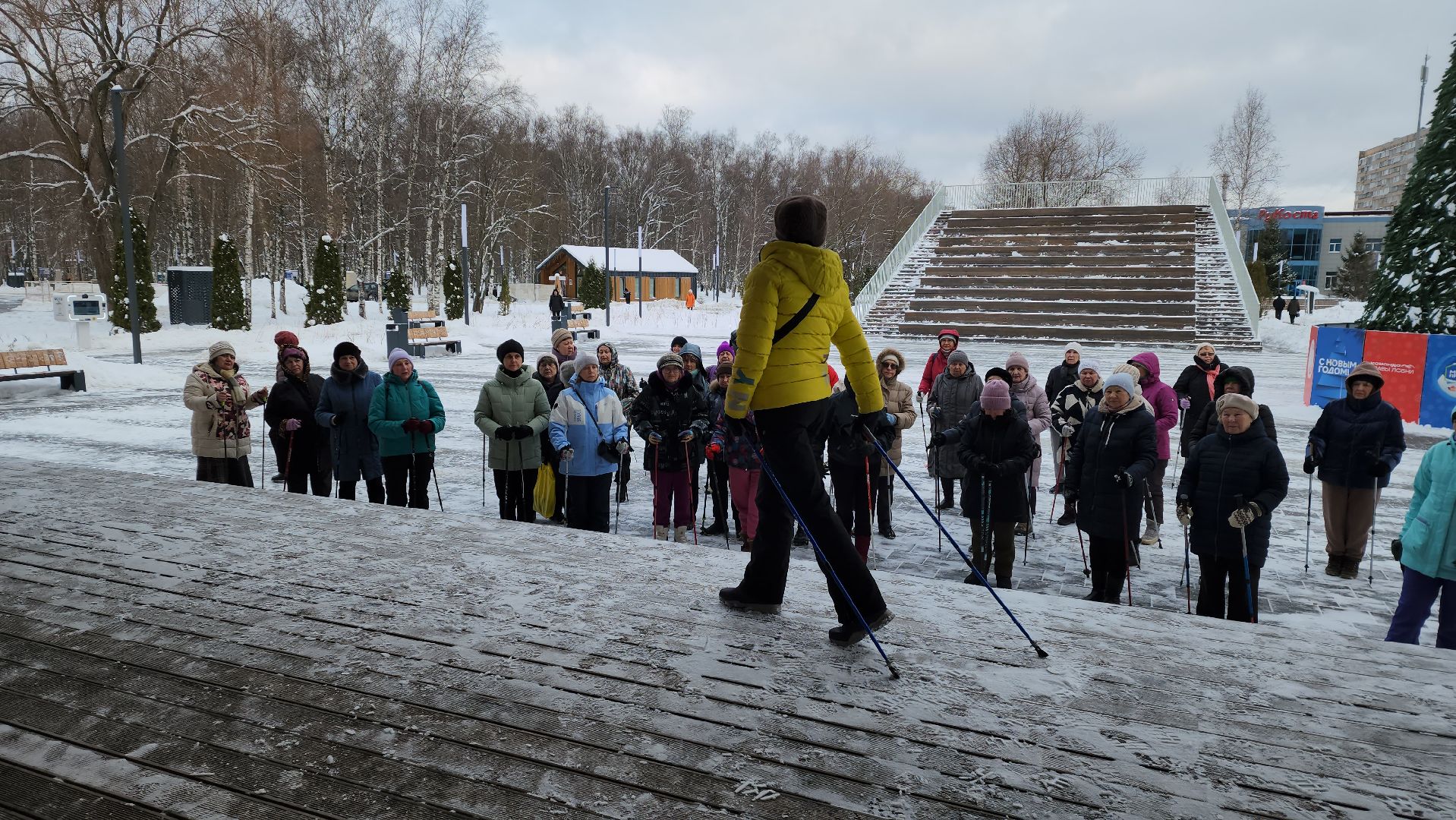 скандинавская ходьба, Мастер-класс, спорт на улице, Лобня,