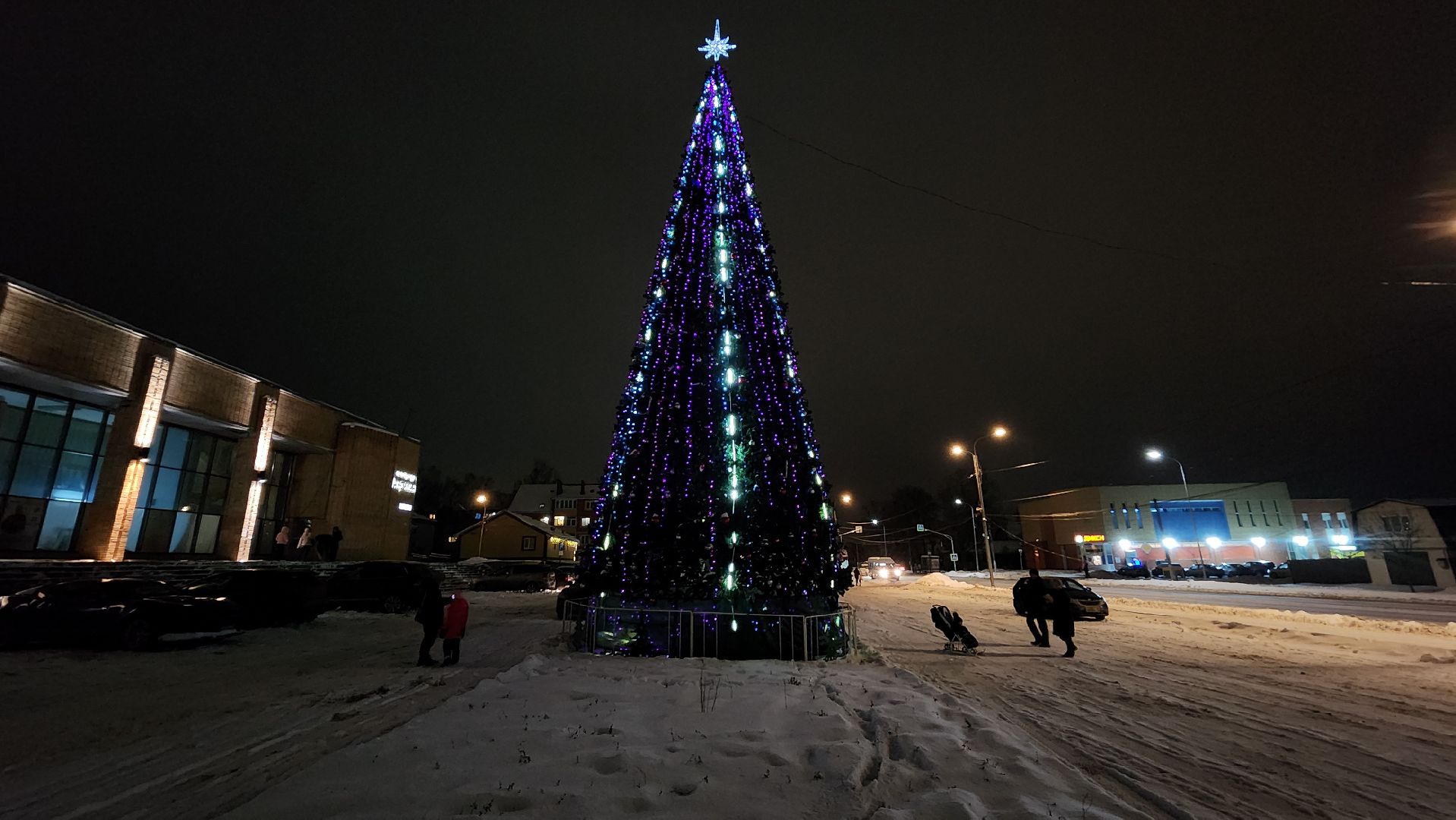 украшение города, Новый год, новогодняя иллюминация, Старая Купавна, Богородский городской округ, вертикалки
