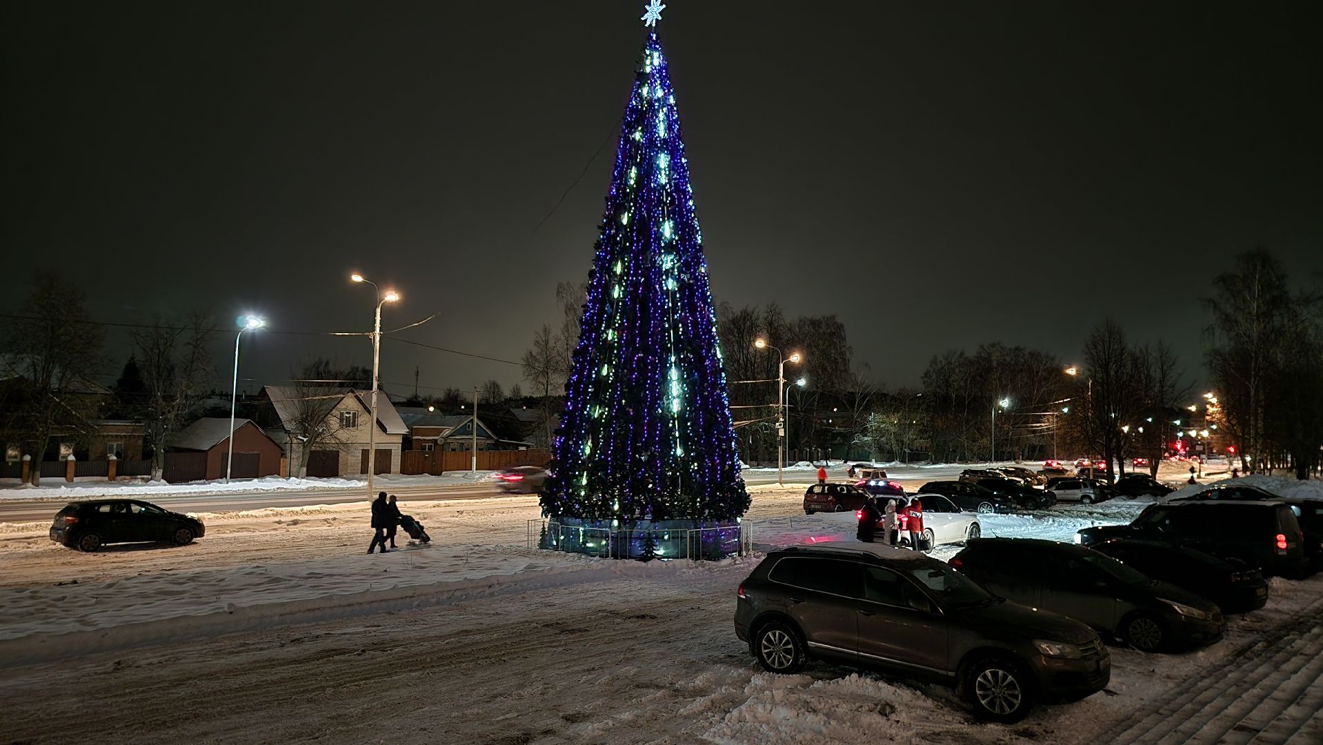 украшение города, Новый год, новогодняя иллюминация, Старая Купавна, Богородский городской округ, вертикалки