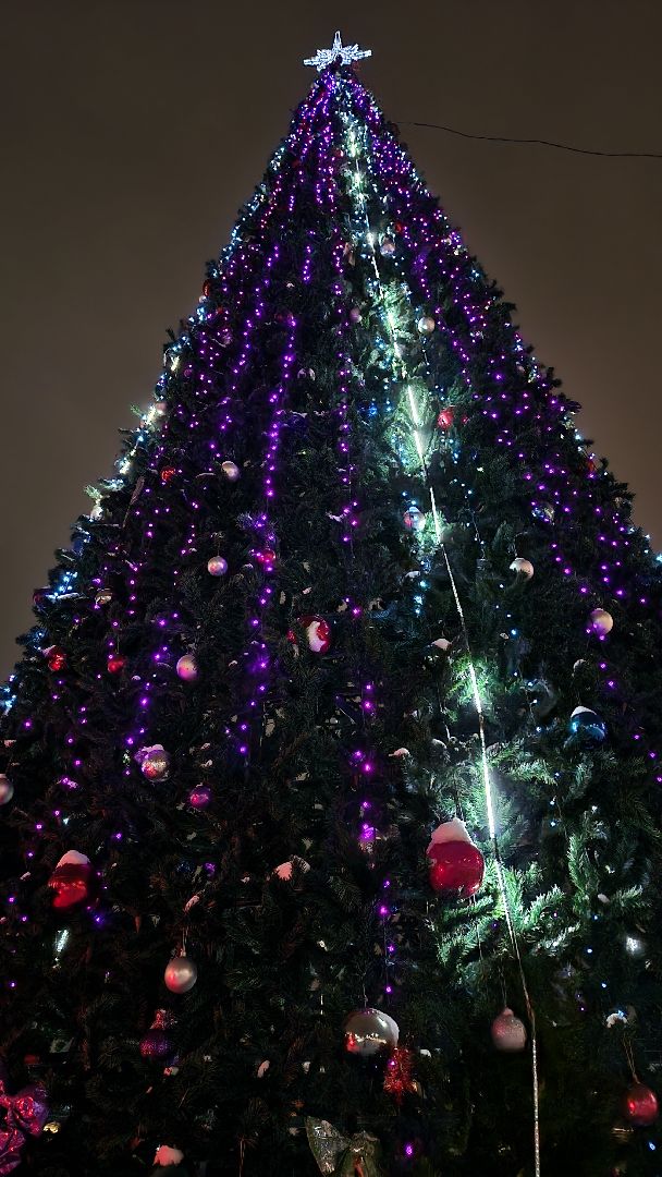 украшение города, Новый год, новогодняя иллюминация, Старая Купавна, Богородский городской округ, вертикалки