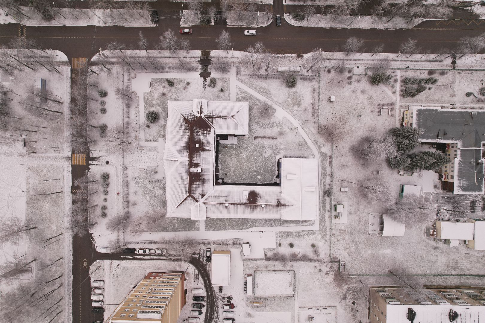 видео с коптера, ступино, образование, школа, ремонт,