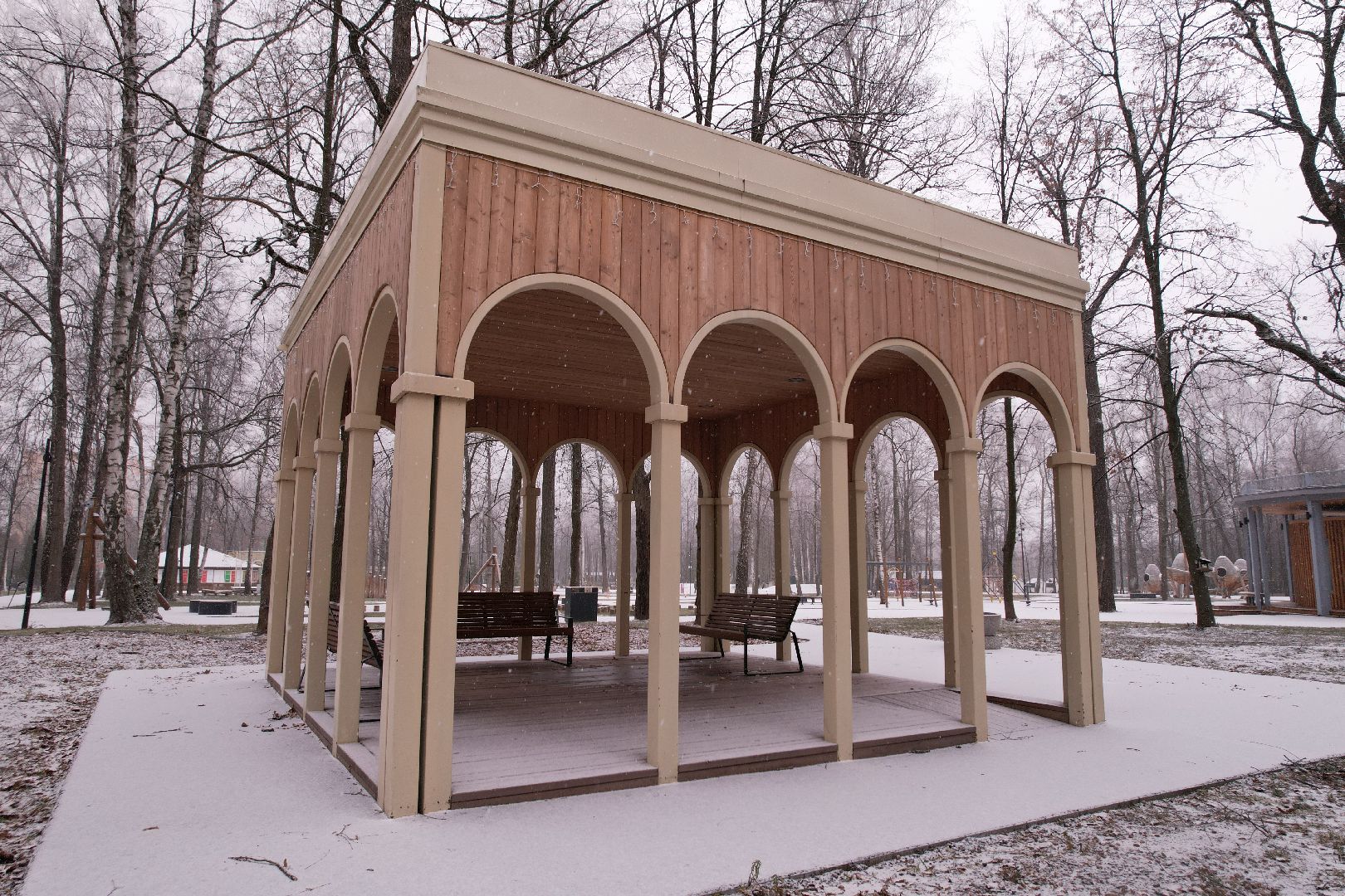 видео с коптера, благоустройство, каток, ступино,