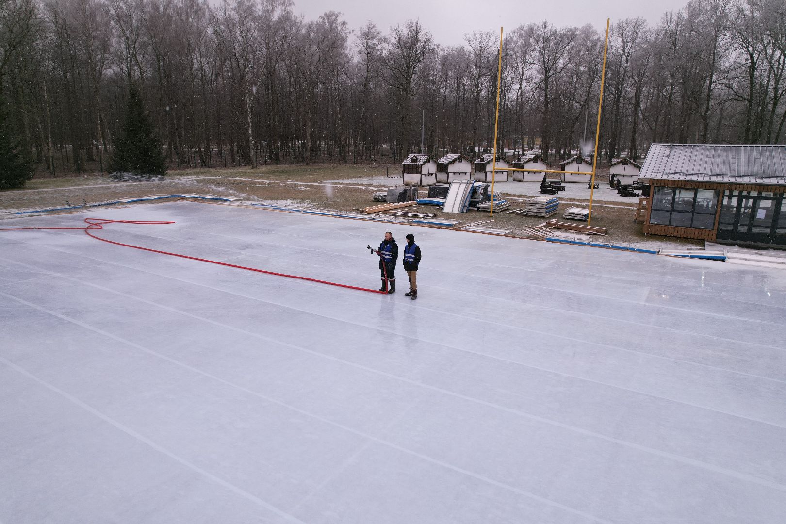 видео с коптера, благоустройство, каток, ступино,