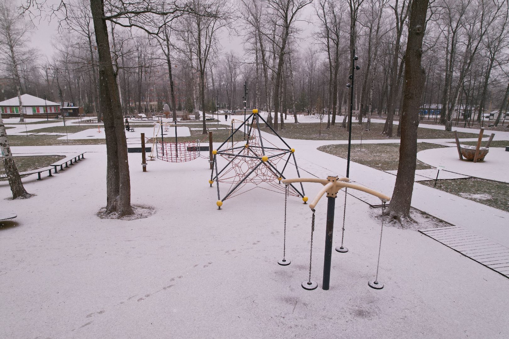 видео с коптера, благоустройство, каток, ступино,