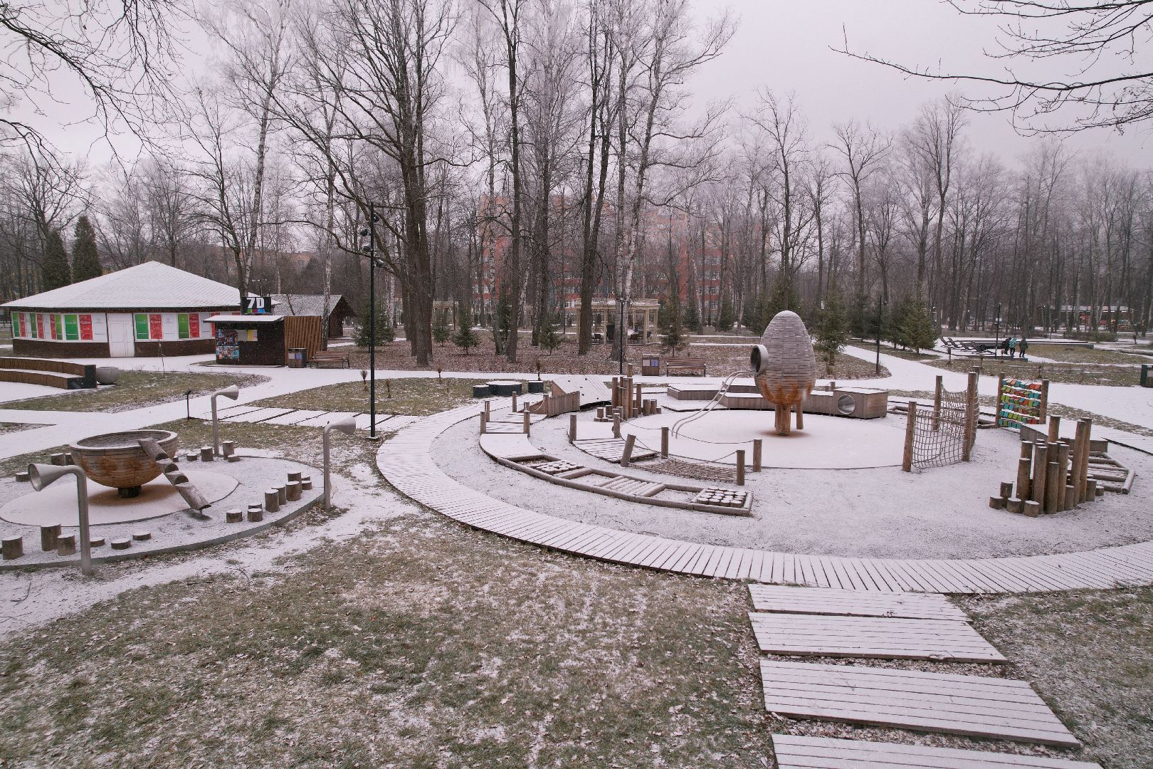 видео с коптера, благоустройство, каток, ступино,