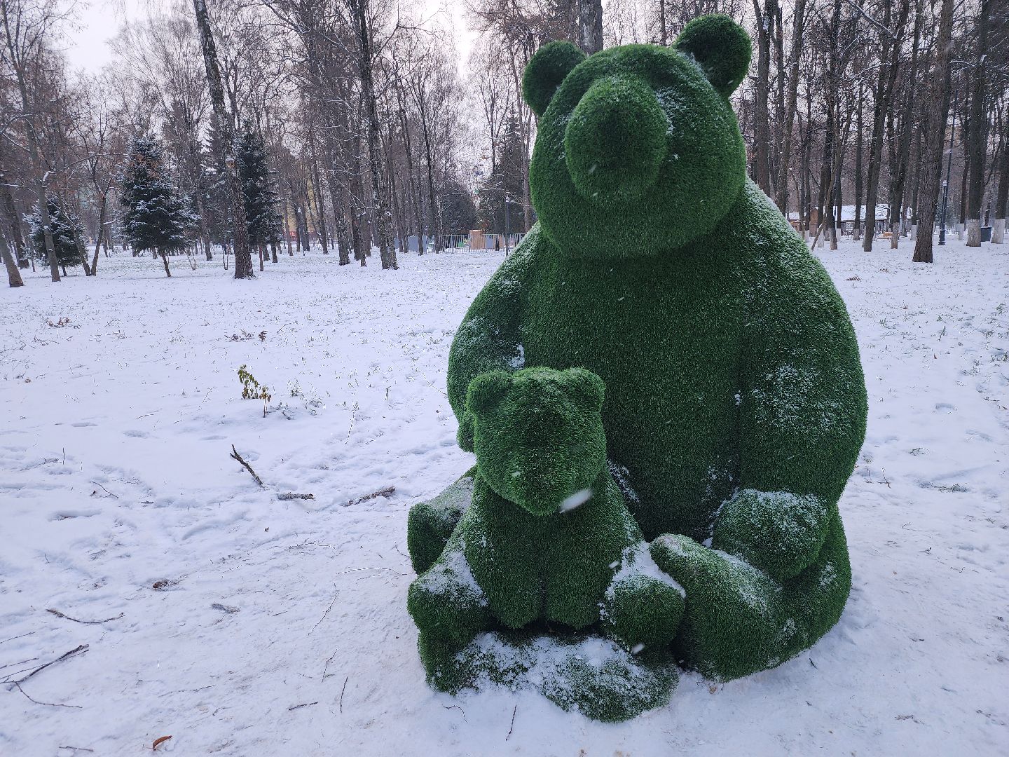 коломна, парк мира, новогоднее украшение, вертикалки,