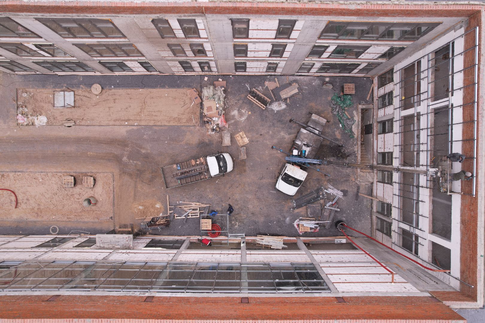 видео с коптера, ступино, школа, строительство,